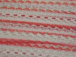 Feather Eyelet Lace Per Meter Cream/Red Edge Approx. 38mm